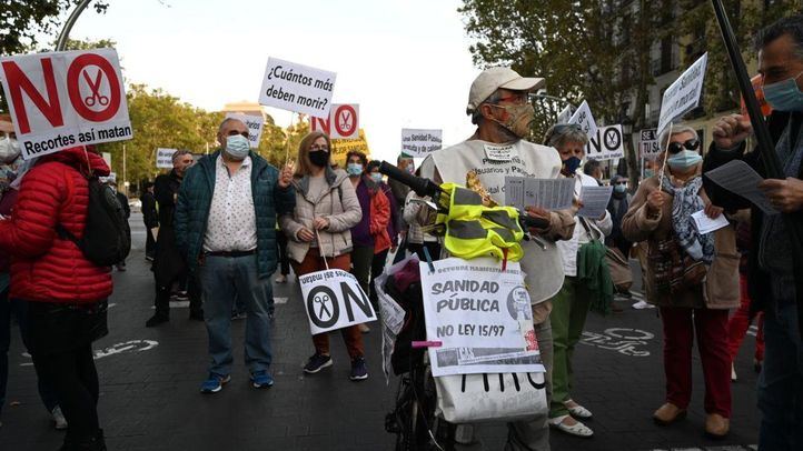 Manifestación en Madrid a favor de la sanidad pública