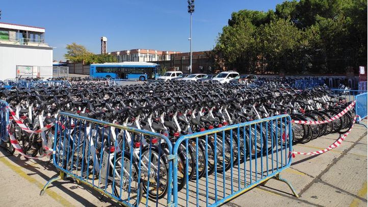 Bicicletas de BiciMAD pendientes de ser reparadas