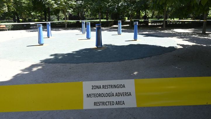 Zonas balizadas en El Retiro
