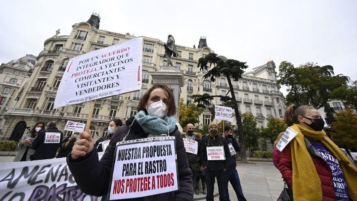 Protesta de los comercianes del Rastro