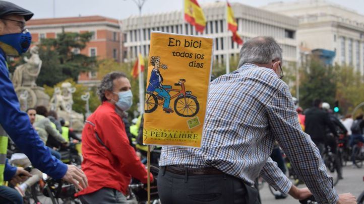 Manifestación para reclamar una red ciclista segura en Madrid