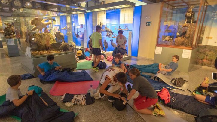 Foto de archivo de la novena Noche Europea de los Investigadores, actividad en la que niños pudieron pasar una noche en el Museo de Ciencias Naturales