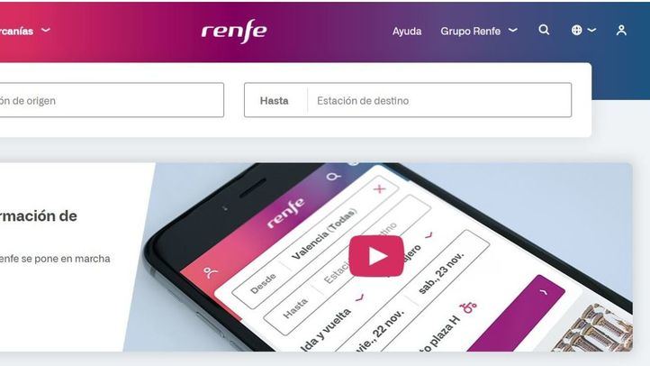 Renfe inicia la transformación de su web con el estreno de un nuevo diseño y mejoras en la navegabilidad y usabilidad
