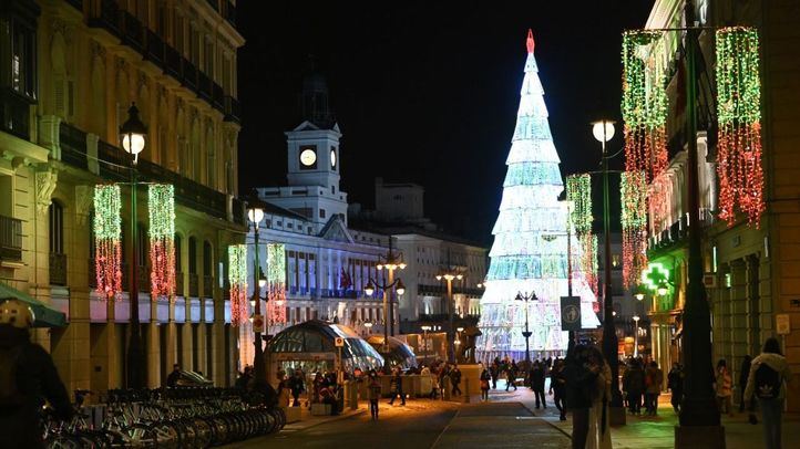 Decoración navideña en la Puerta del Sol