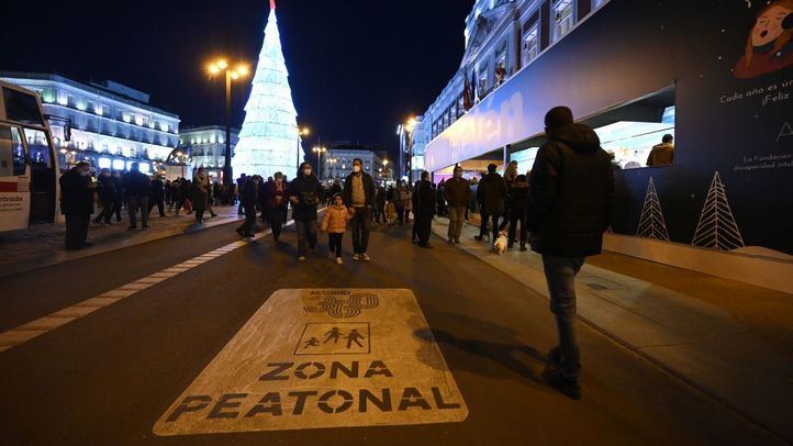La Puerta del Sol en la Navidad de 2020