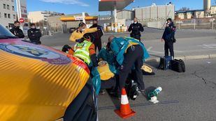 Herido grave tras caer de su moto en la carretera de Villaverde a Vallecas