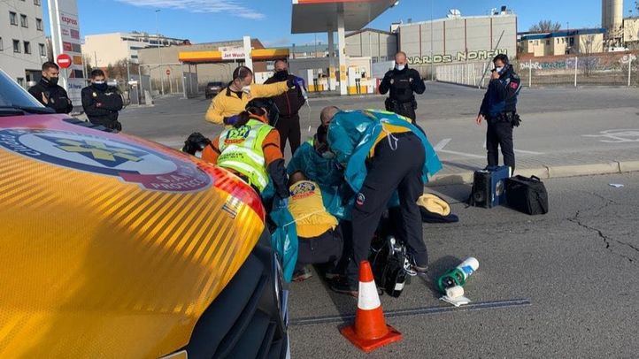 Accidente de moto en la carretera de Villaverde a Vallecas