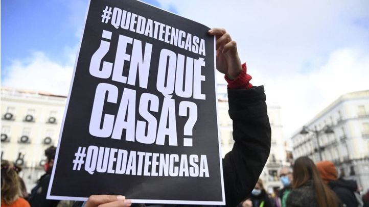 Concentración en Sol para pedir el fin de los desahucios