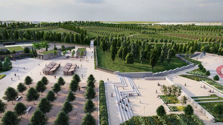 Imagen del nuevo Parque Central de Valdebebas.