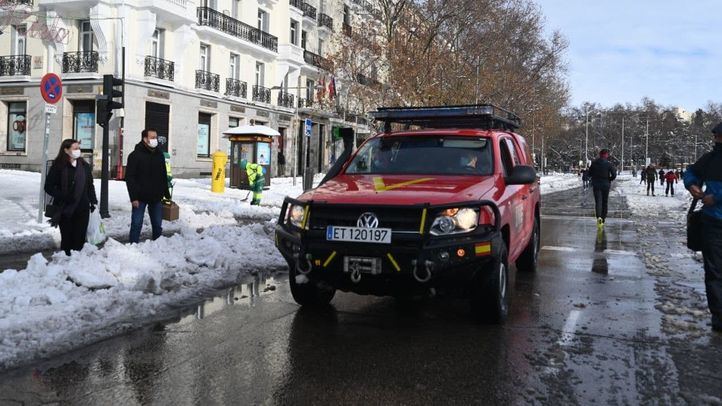 Las calles de Madrid comienzan a recuperar la normalidad tras la nieve