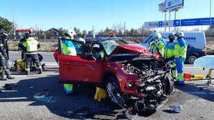 Herida tras chocar y dar varias vueltas de campana con su vehículo en la A-1