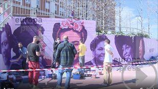 Vuelven a pintar el mural feminista que fue vandalizado en Getafe