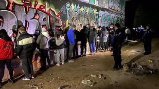 Denunciados 19 jóvenes por participar en una 'rave' en un pasadizo subterráneo de la M-40
