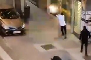 Captura del vídeo del tiroteo en Ciudad Lineal difundido en redes