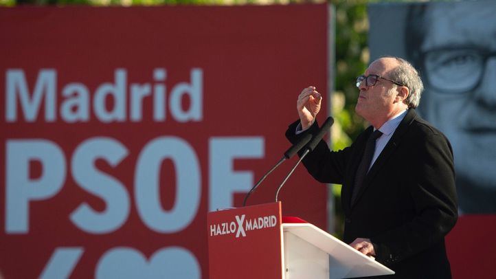 Ángel Gabilondo, candidato del PSOE a la presidencia de la Comunidad de Madrid, durante el acto de inicio de campaña