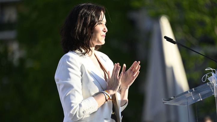 Isabel Díaz Ayuso, candidata del PP a la presidencia de la Comunidad de Madrid, durante el acto de inicio de campaña para las elecciones del 4M