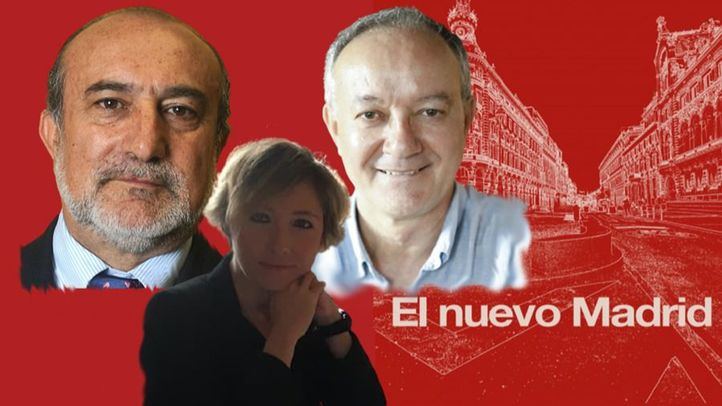 Ángel del Río, Antonio Castro y María Cano en la tertulia sobre 'El nuevo Madrid'