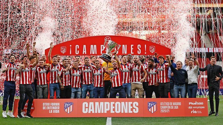 El club rojiblanco celebra en el Wanda Metropolitano su undécimo título de la Liga