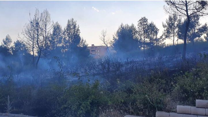 Incendio en el Parque Adolfo Suárez de Valdemoro