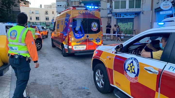 Los servicios de emergencias en San Blas.