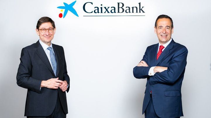 José Ignacio Goirigolzarri, presidente de CaixaBank, y Gonzalo Gortázar, consejero delegado de CaixaBank