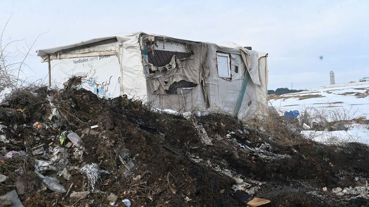 Infravivienda en la Cañada Real tras Filomena.