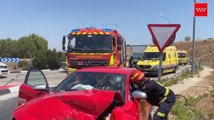 Cuatro heridos, dos de ellos menores, en un choque frontal en Paracuellos de Jarama