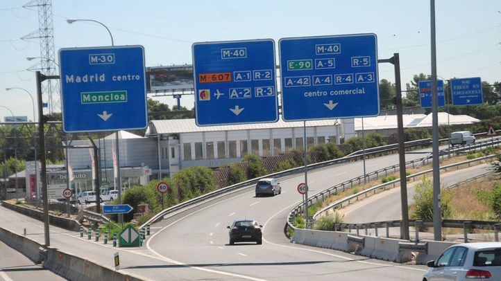 A6 carretera a La Coruña, entrada a Madrid, conexión con la M30 y M40