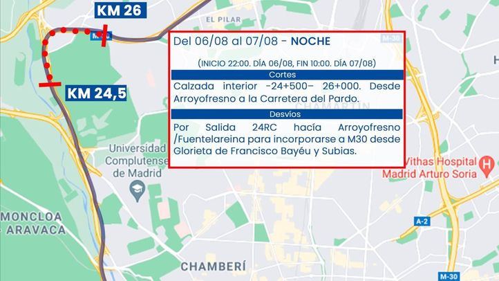 El asfaltado de la M-30 llega a su fin este viernes