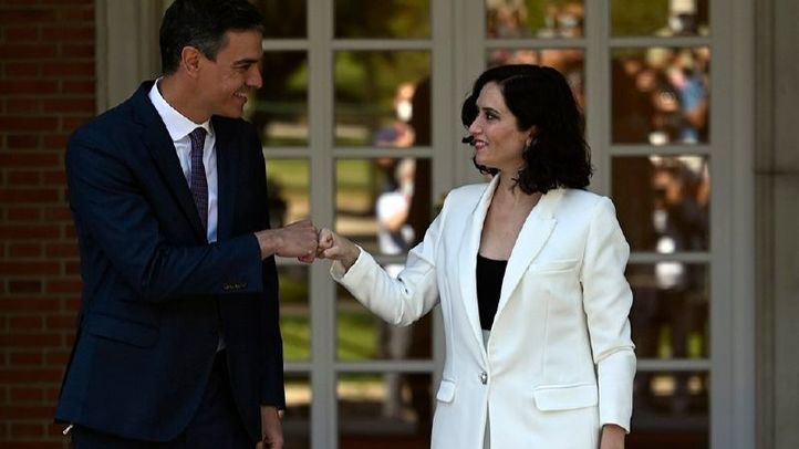 Reunión de Pedro Sánchez e Isabel Díaz Ayuso