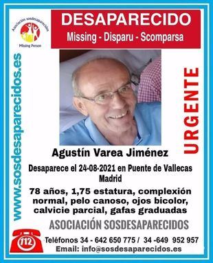 Buscan a un hombre de 78 años desaparecido en Puente de Vallecas