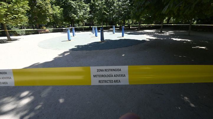 Zonas balizadas en El Retiro