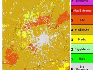 El riesgo de incendios forestales sube y ya es extremo en varios puntos de la región