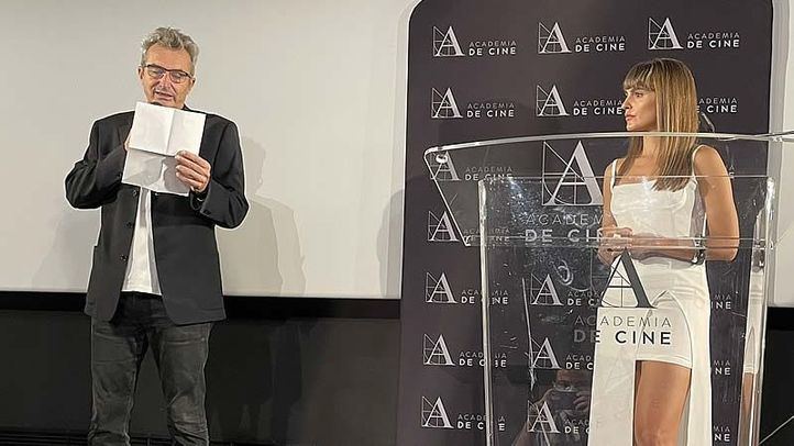 Mariano Barroso y Verónica Echegui, en el acto