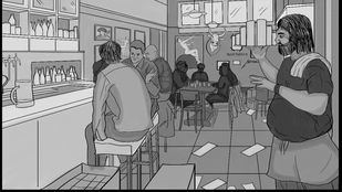 El bar ¡Aúpa España! era una indefinible mezcla antiguo-moderna donde alternaban los carteles de tres generaciones