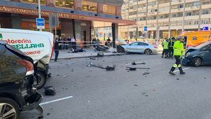 Tres heridos tras chocar un vehículo contra una furgoneta en Tetuán