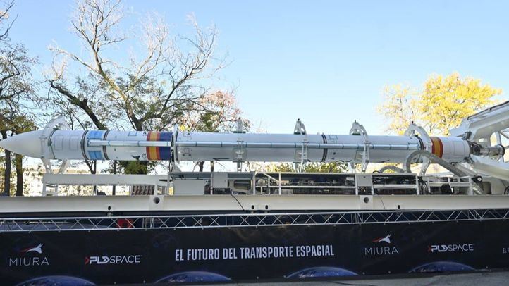 Miura 1, primer cohete español creado para el transporte aeroespacial, en el Museo de Ciencias Naturales.