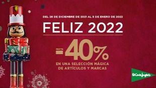Descuentos de hasta el 40% en artículos y marcas de El Corte Inglés para celebrar el 2022