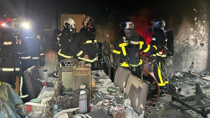 Incendio en una vivienda en Cubas de la Sagra en la noche de fin de año.