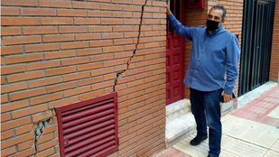Grieta provocada en un inmueble por el Metro en San Fernando de Henares