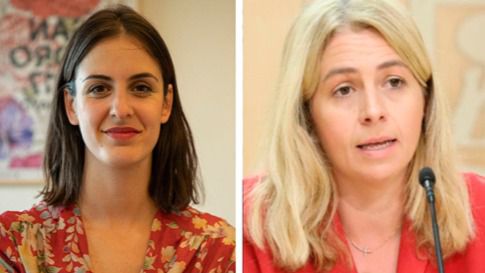 Rita Maestre, portavoz de Más Madrid e Inmaculada Sanz, portavoz del PP Ayuntamiento de Madrid