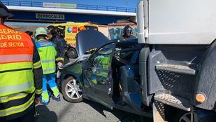 Herida grave una conductora tras chocar un camión contra su vehículo en la A-3