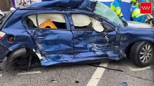 Herido muy grave tras chocar con un camión en la M-206 a la altura de San Fernando