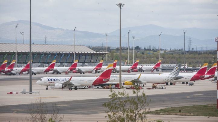 Aviones de Iberia en el Aeropuerto Adolfo Suárez Madrid-Barajas