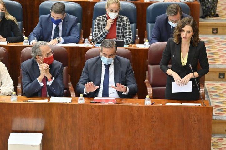 Isabel Díaz Ayuso, en el Pleno de la Asamblea de Madrid