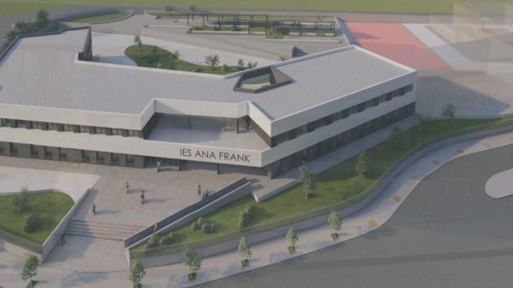 Recreación del futuro IES Ana Frank en Aravaca