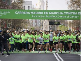 La ‘marea verde’ inunda las calles de Madrid contra el cáncer