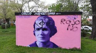Vandalizado el mural de Justa Freire en Latina