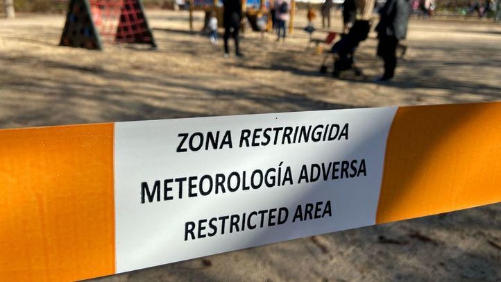 Zonas balizadas en El Retiro