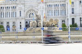 Todo listo en Cibeles por si el Real Madrid se convierte en campeón de Liga este sábado